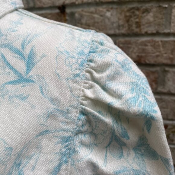 Elie Tahari Whimsical Print Jean Jacket Sz M - Picture 5 of 10